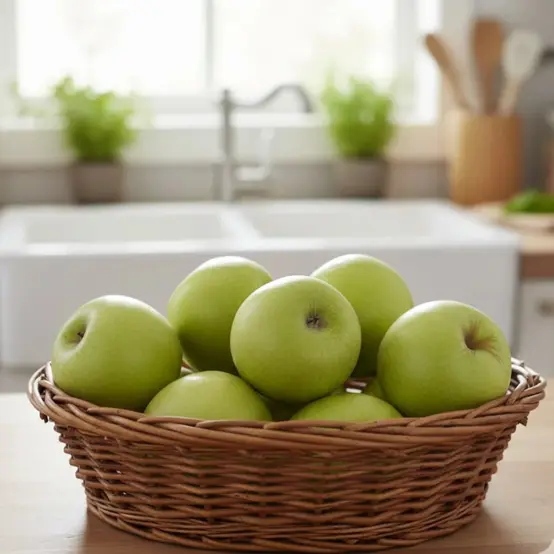 un panier de pommes Granny Smith